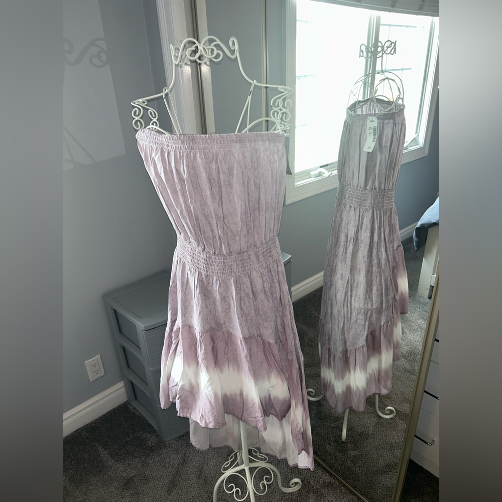 Purple high low dress